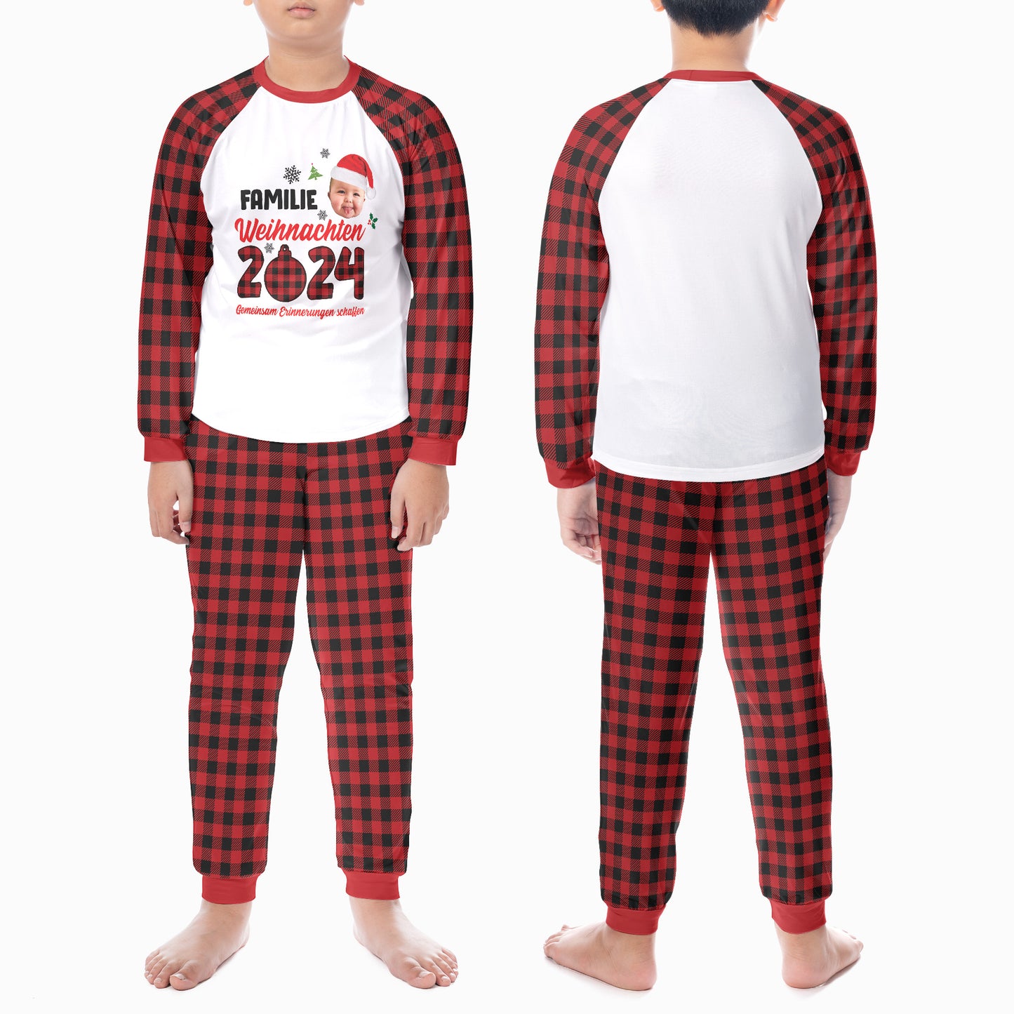 Personalisierte Familien-Weihnachtspyjamas mit Fotos – Gemeinsame Schlafshirts für unvergessliche Erinnerungen – Perfektes Weihnachtsgeschenk für die Familie