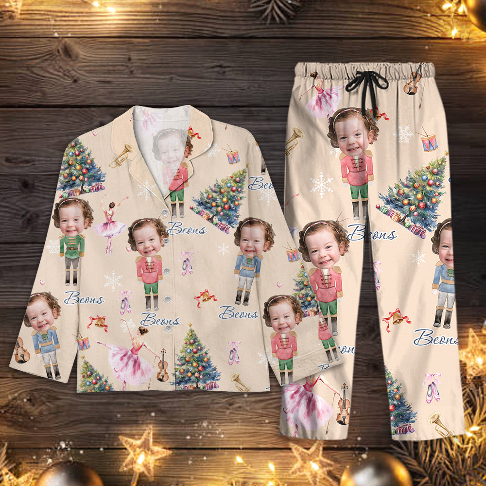 Weihnachts-Nussknacker-Pyjama-Set - Personalisierter Foto-Nussknacker Ballett Schlafanzug Familie - Nussknacker-Weihnachtsgeschenke