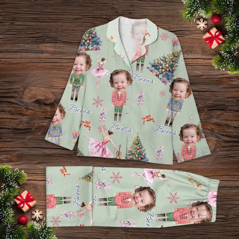 Weihnachts-Nussknacker-Pyjama-Set - Personalisierter Foto-Nussknacker Ballett Schlafanzug Familie - Nussknacker-Weihnachtsgeschenke