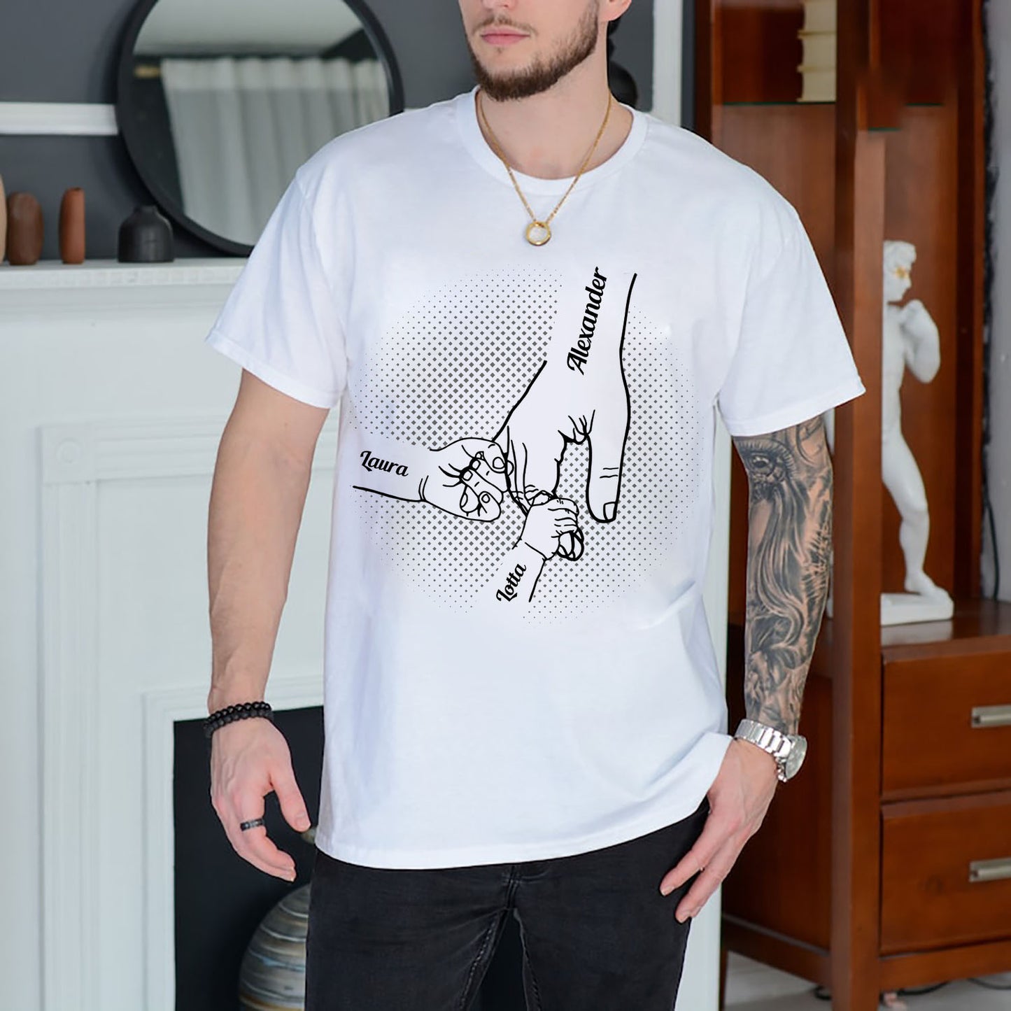 Dieser Papa gehört zu T-Shirt - Individuelles T-Shirt für Hundepapa - Weihnachtsgeschenk für Hundeliebhaber