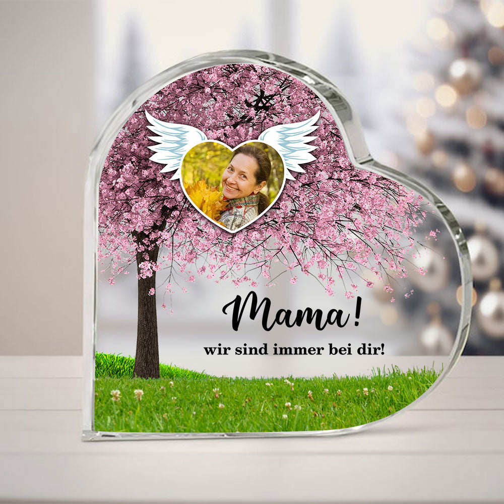 Familienbaum Acrylplakette mit Namen für Mama Oma - Personalisierte Acrylplakette mit Foto - Muttertagsgeschenke