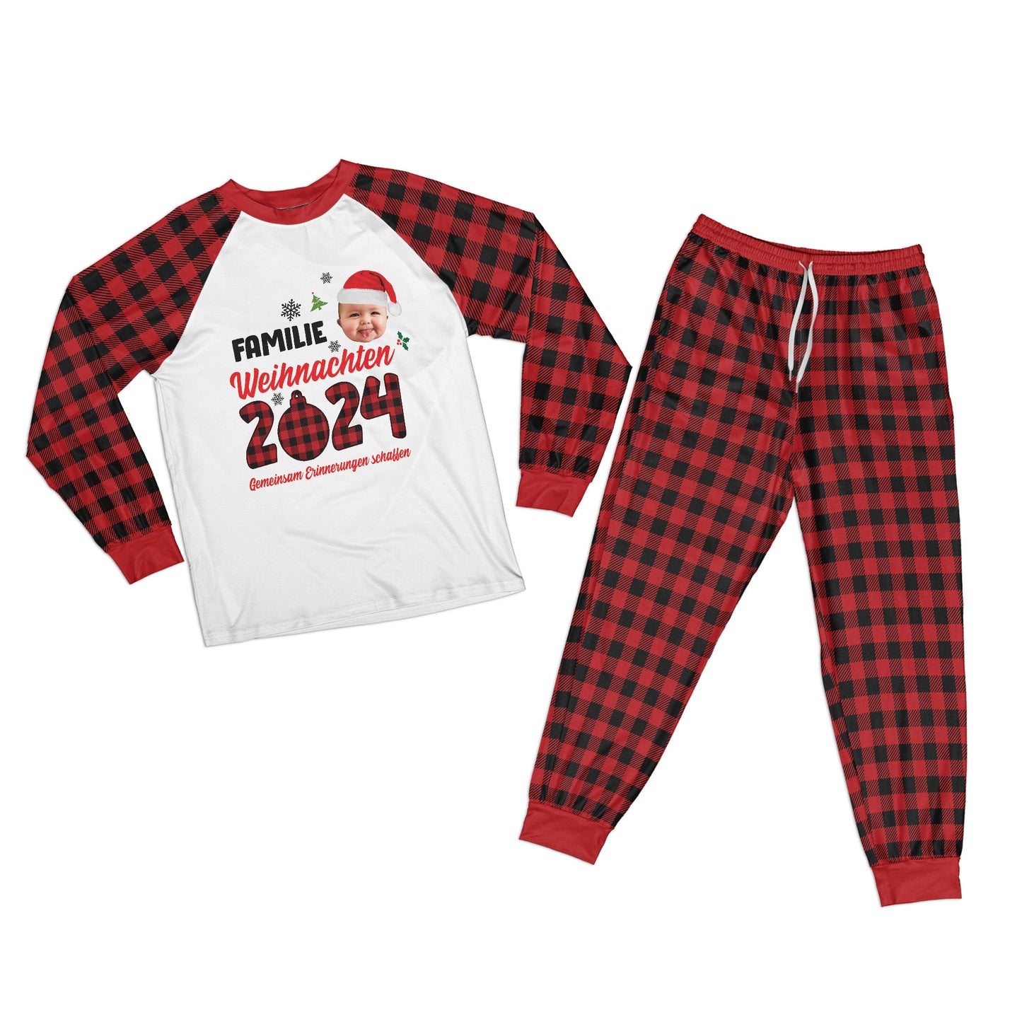 Personalisierte Familien-Weihnachtspyjamas mit Fotos – Gemeinsame Schlafshirts für unvergessliche Erinnerungen – Perfektes Weihnachtsgeschenk für die Familie