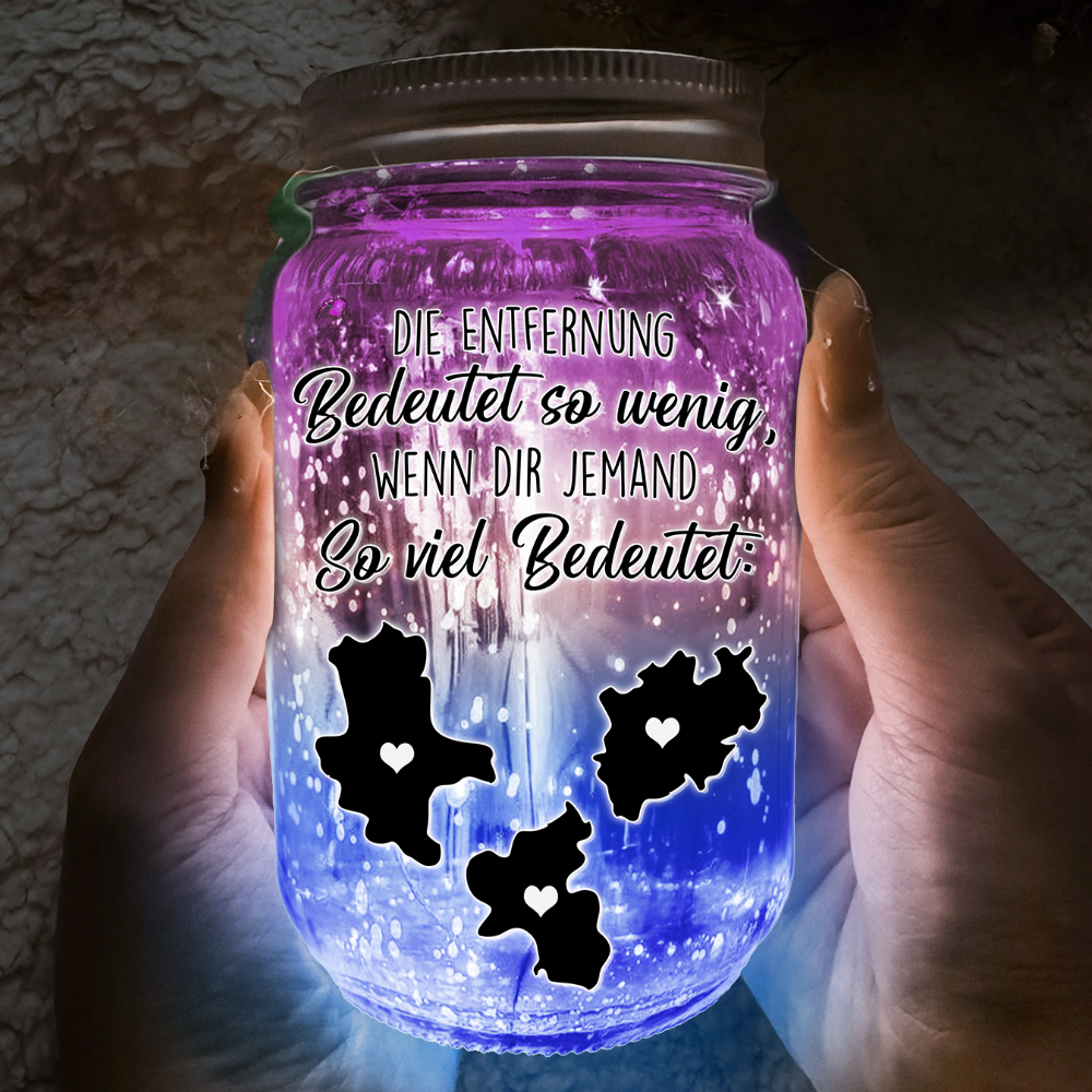 Personalisierte Mason Jar Solarlichter - Für liebevolle Erinnerungen an Familie & Freunde