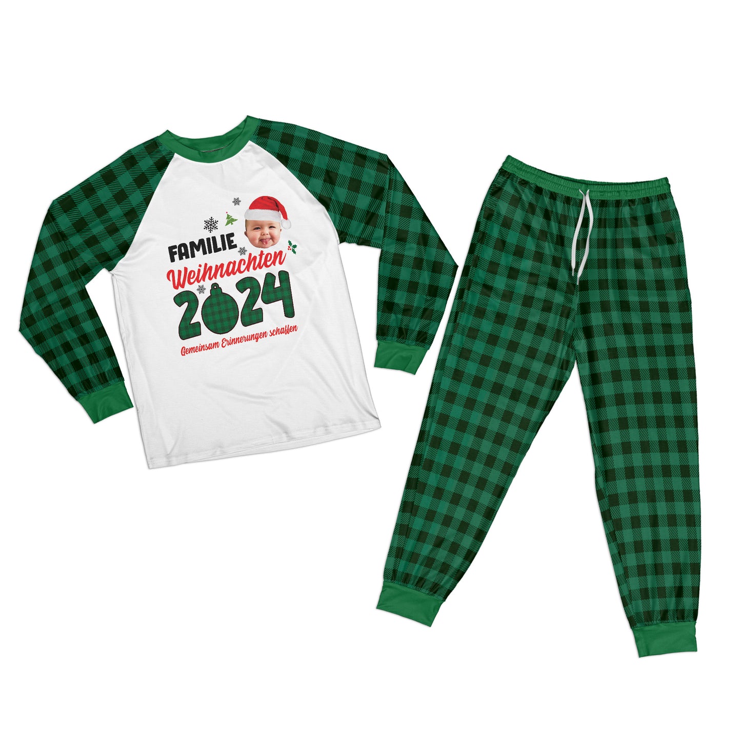 Personalisierte Familien-Weihnachtspyjamas mit Fotos – Gemeinsame Schlafshirts für unvergessliche Erinnerungen – Perfektes Weihnachtsgeschenk für die Familie