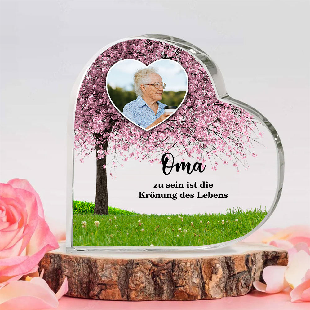 Familienbaum Acrylplakette mit Namen für Mama Oma - Personalisierte Acrylplakette mit Foto - Muttertagsgeschenke