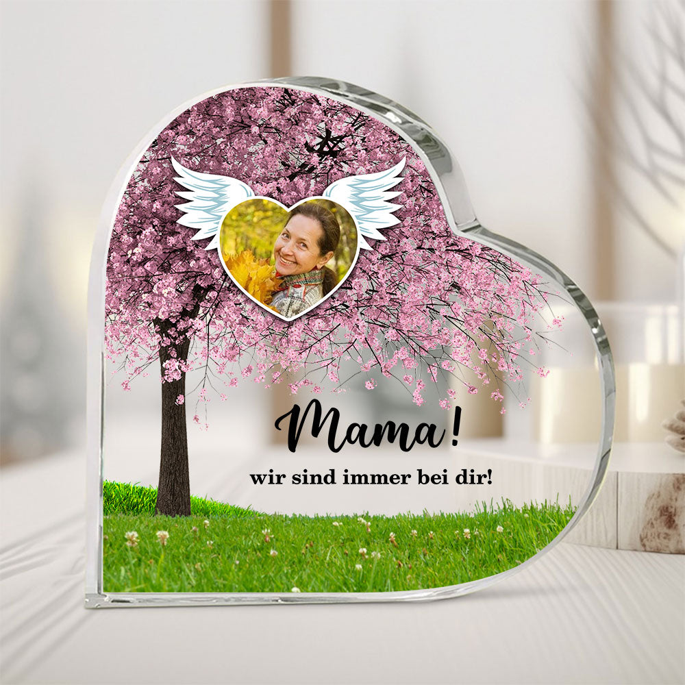 Familienbaum Acrylplakette mit Namen für Mama Oma - Personalisierte Acrylplakette mit Foto - Muttertagsgeschenke