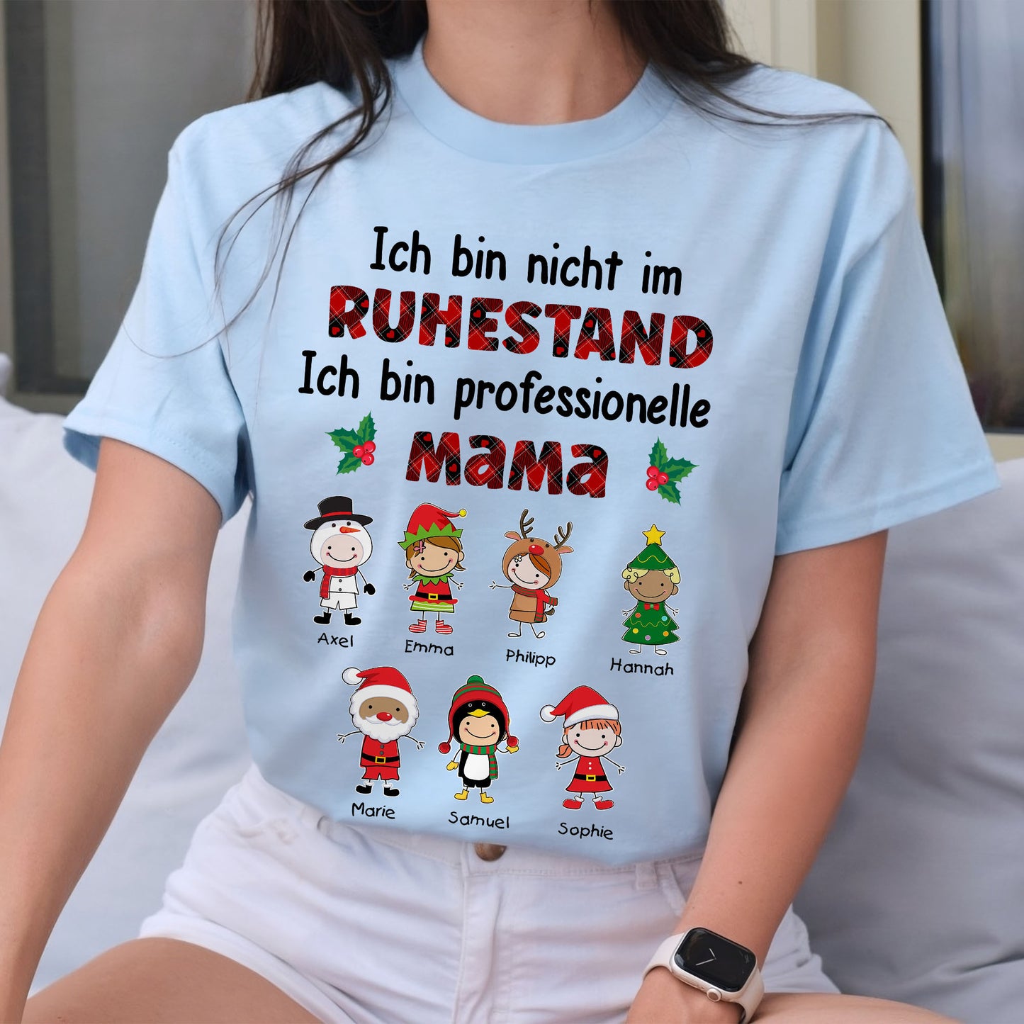 Personalisiertes Nicht Im Ruhestand T-Shirt - Individuelles T-Shirt für Mama Oma - Weihnachtsgeschenk für Mama Oma
