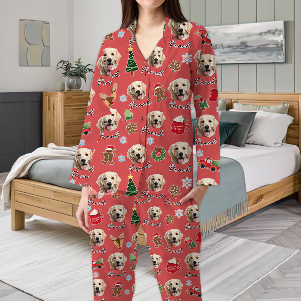 Personalisierte Foto-Weihnachtspyjamas – Passende Weihnachts-Pyjamas für die ganze Familie