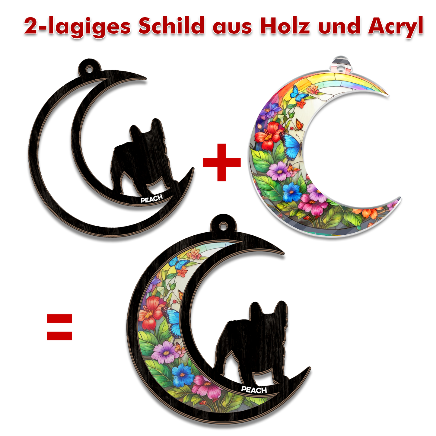 Hund-Form Sonnenfänger - Personalisiertes Fensterhänger Sonnenfänger Ornament