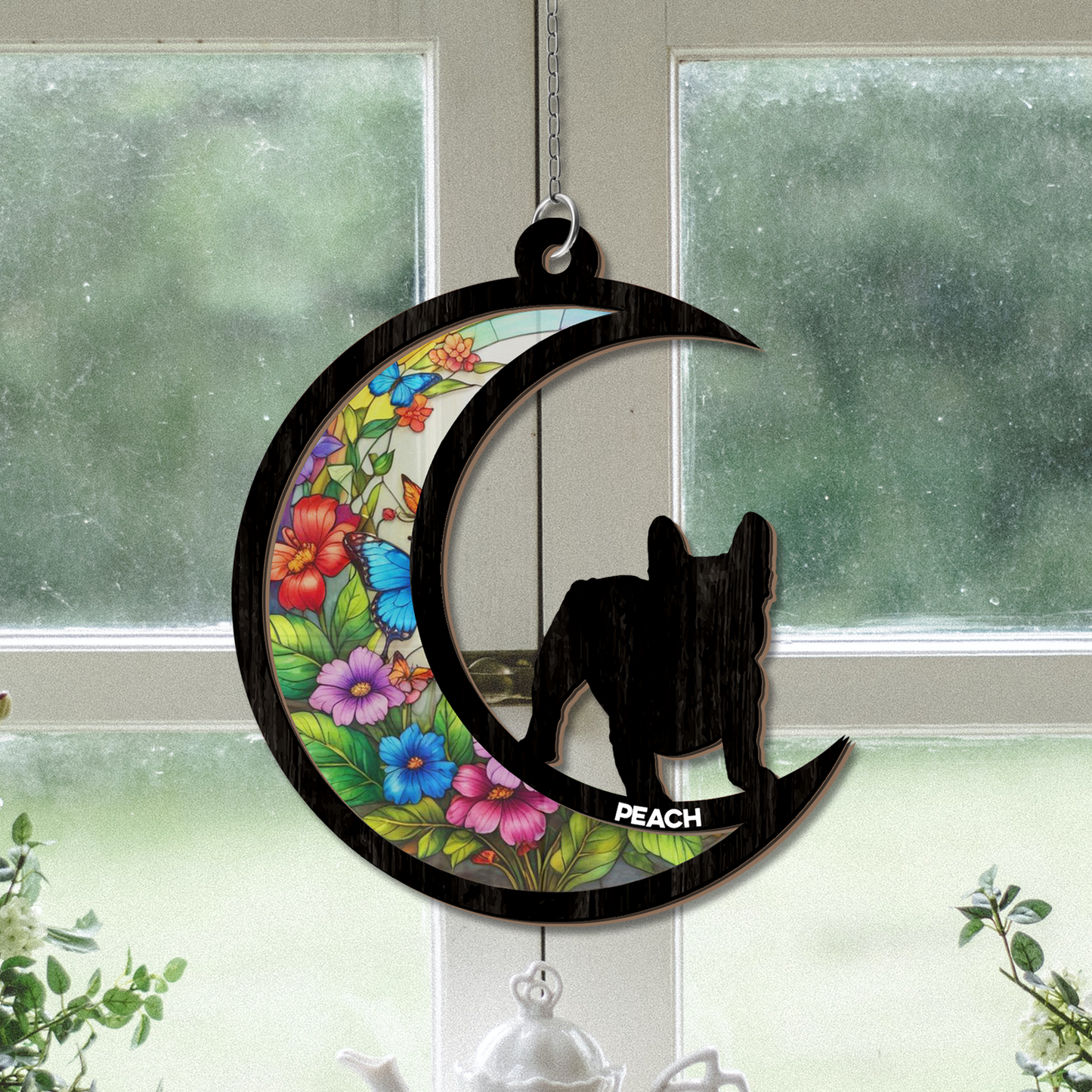 Hund-Form Sonnenfänger - Personalisiertes Fensterhänger Sonnenfänger Ornament