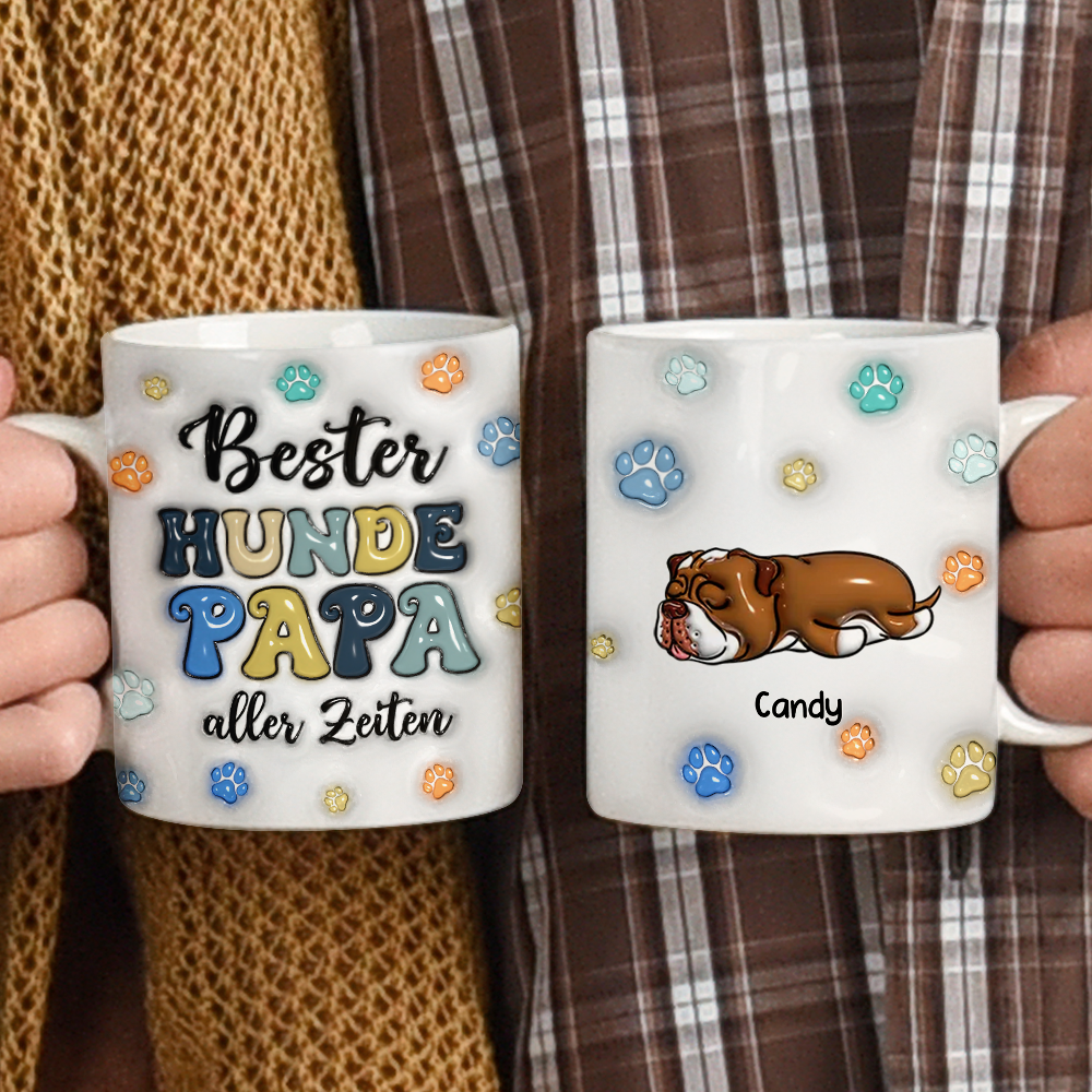 Bester Hundepapa aller Zeiten - Personalisierte individuelle Tasse