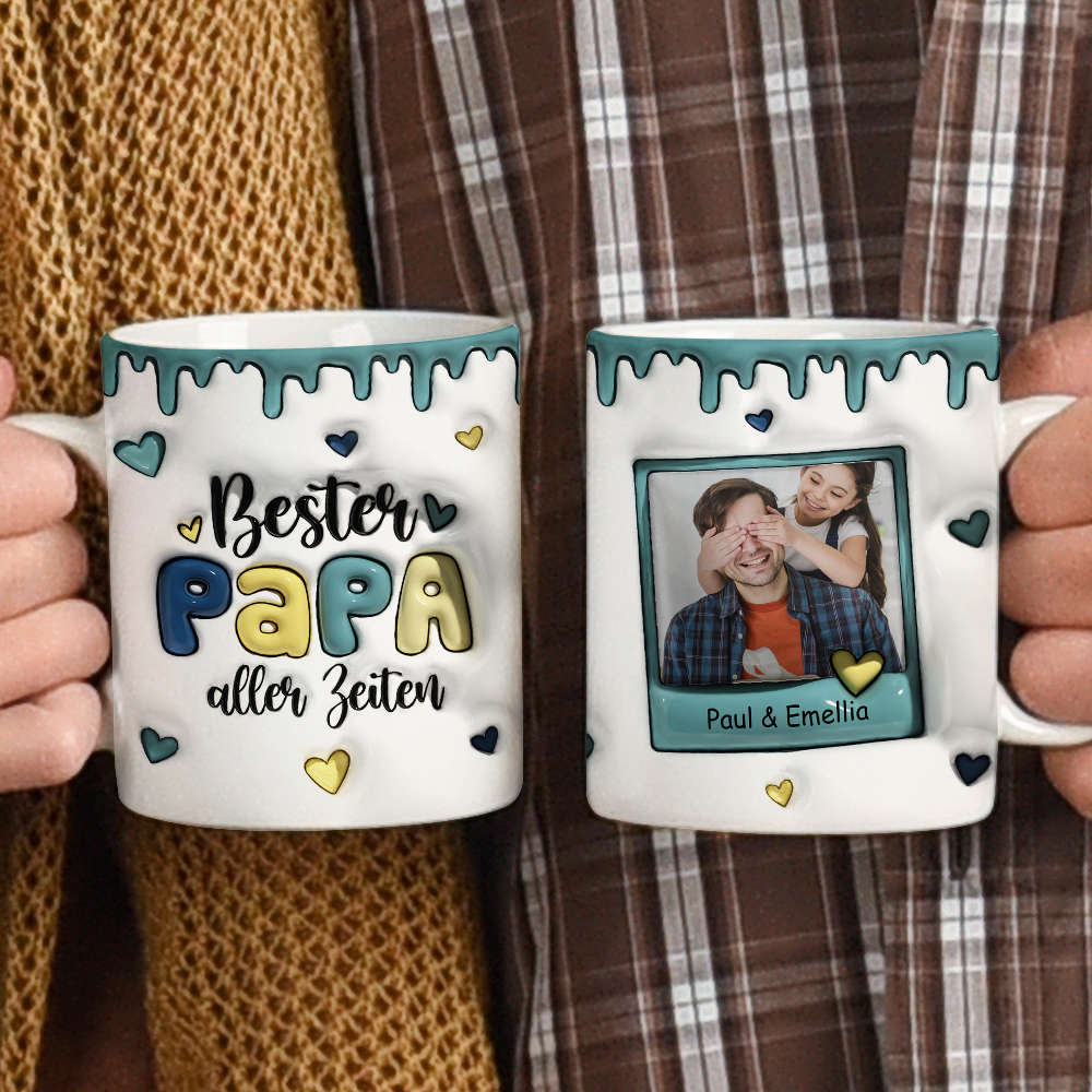 Bester Papa Mama aller Zeiten - Personalisierte individuelle Tasse