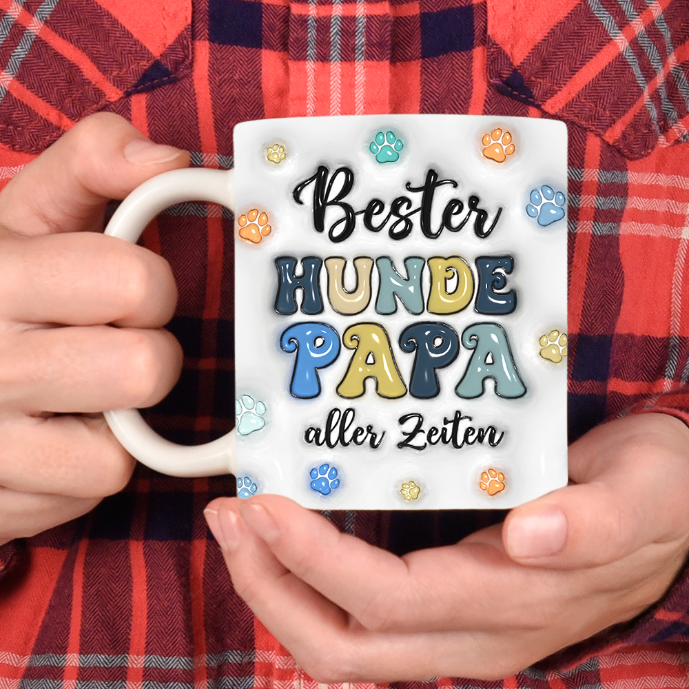 Bester Hundepapa aller Zeiten - Personalisierte individuelle Tasse