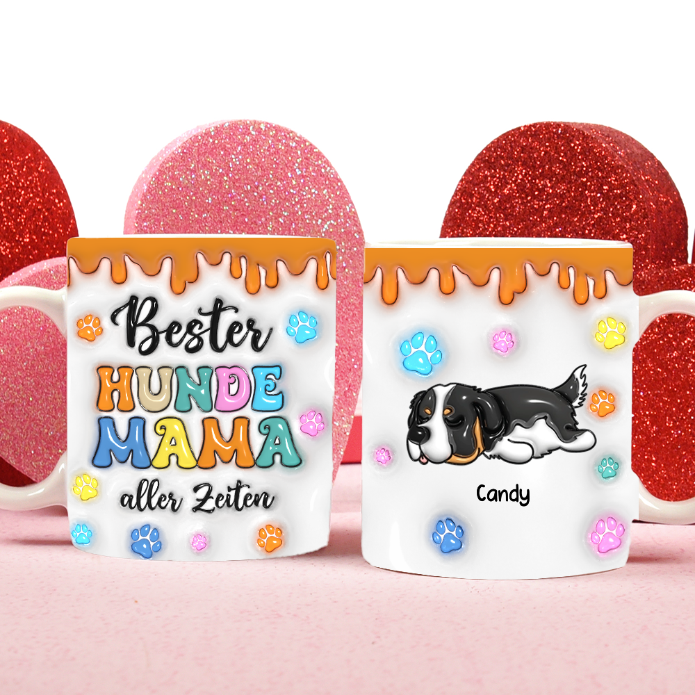 Bester Hundemama aller Zeiten - Personalisierte individuelle Tasse