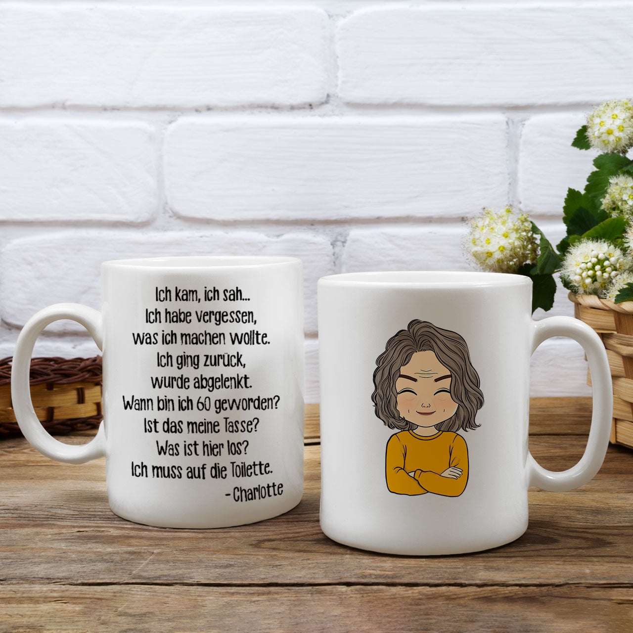 Personalisierte An Meine Oma Tasse - Individuelle Großmutter Tasse Mit Namen - Lustiges Geschenk für Ältere