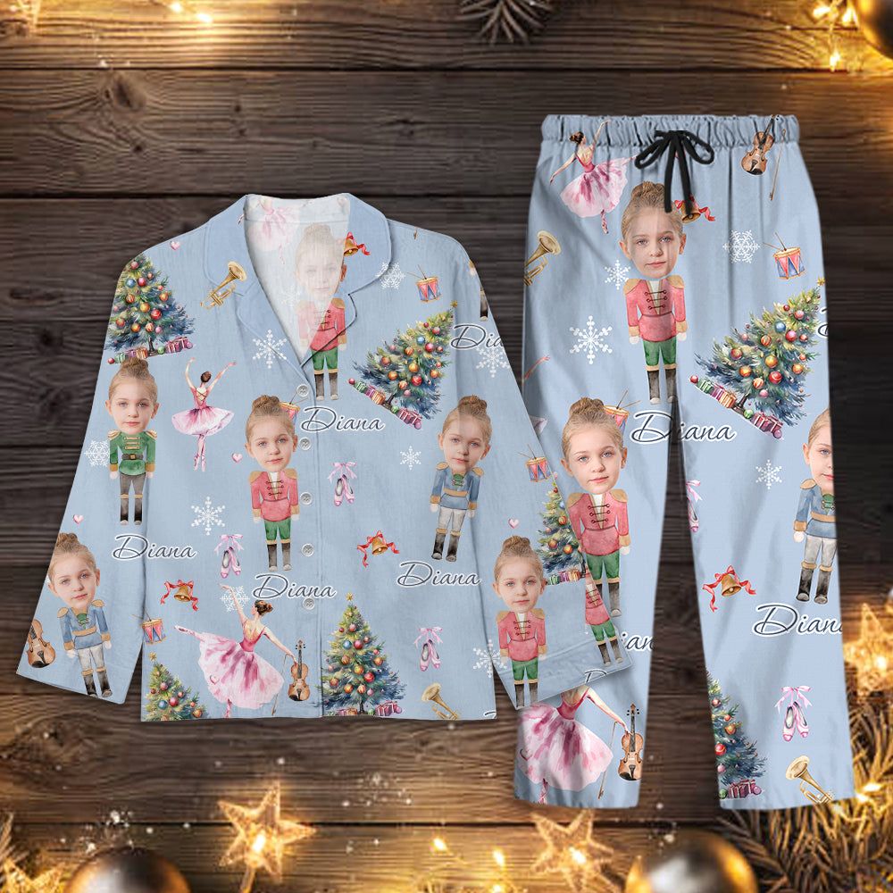 Weihnachts-Nussknacker-Pyjama-Set - Personalisierter Foto-Nussknacker Ballett Schlafanzug Familie - Nussknacker-Weihnachtsgeschenke