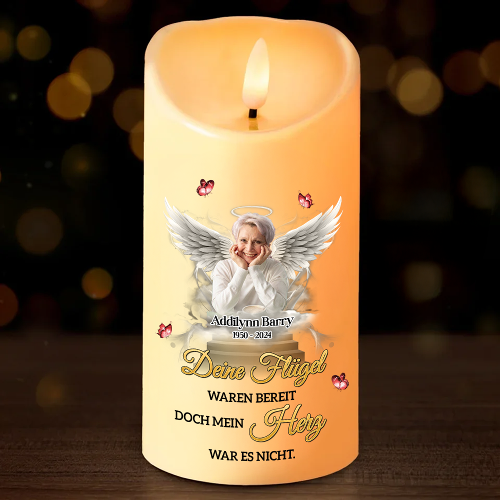 Ich Bin Immer Bei Dir - Personalisierte LED-Gedenkkerze - Weihnachtsgeschenk, Kondolenzgeschenk für Familienmitglieder