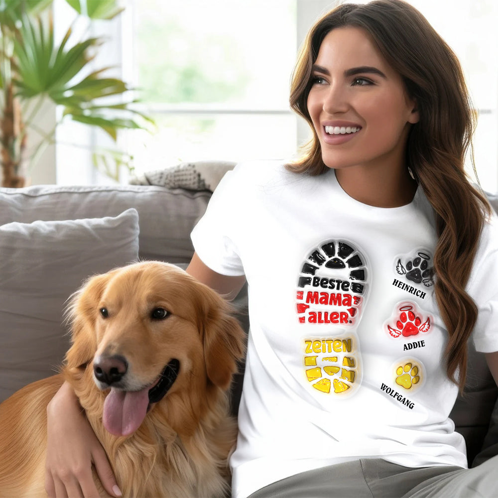 Bester Hundepapa aller Zeiten - We woof you T-Shirt - Individuelles T-Shirt für Hundepapa Hundemama - Weihnachtsgeschenk für Hundeliebhaber