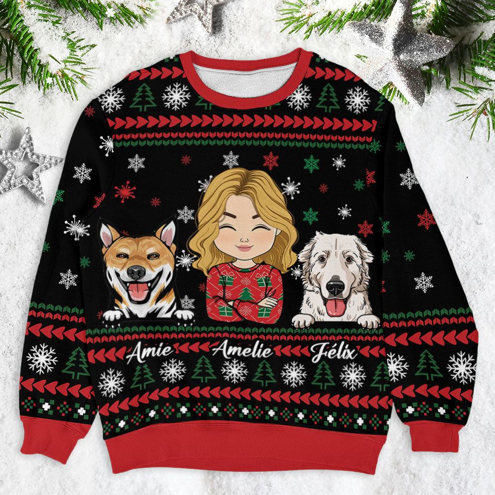 Personalisierter hässlicher Weihnachts-Hundepullover - Weihnachtsgeschenk für Haustierbesitzer - Pullover für Tierliebhaber