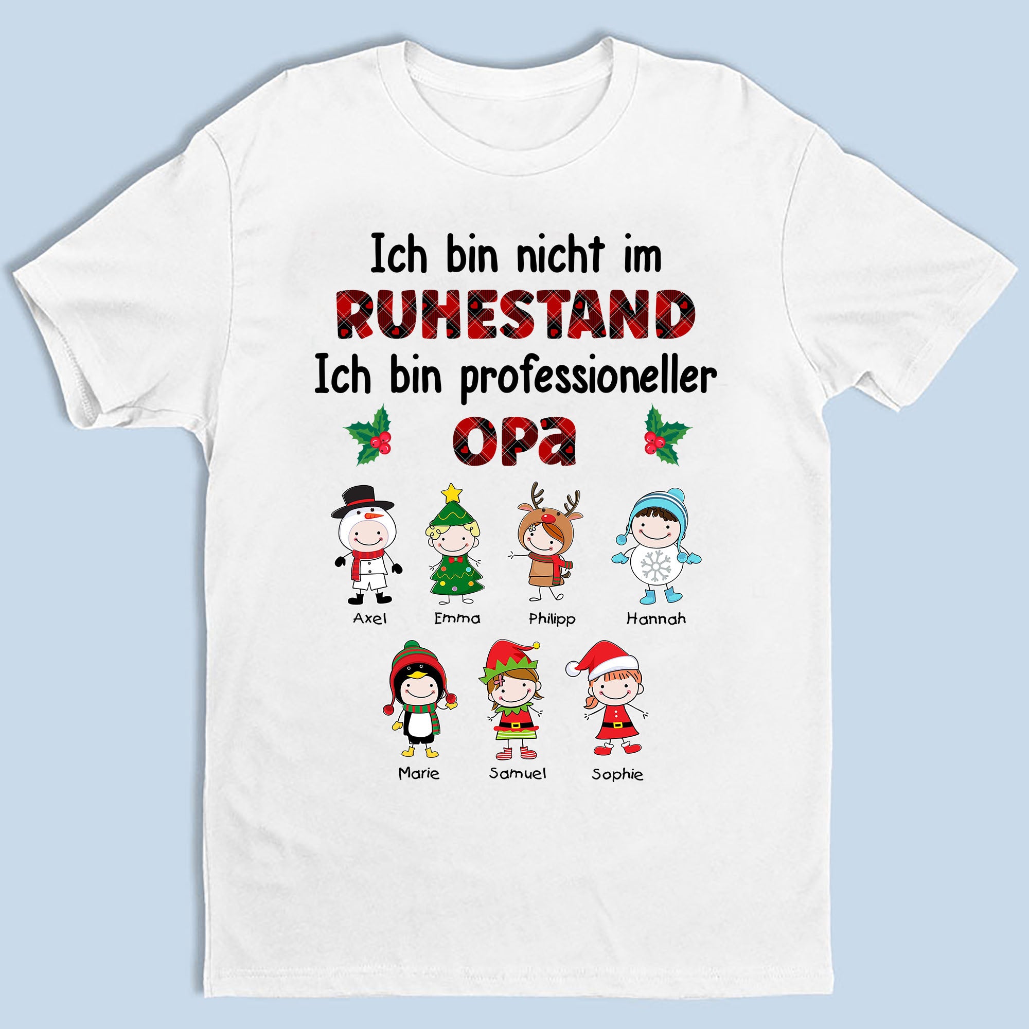 Personalisiertes Nicht Im Ruhestand T-Shirt - Individuelles T-Shirt für Opa Papa - Weihnachtsgeschenk für Opa Papa