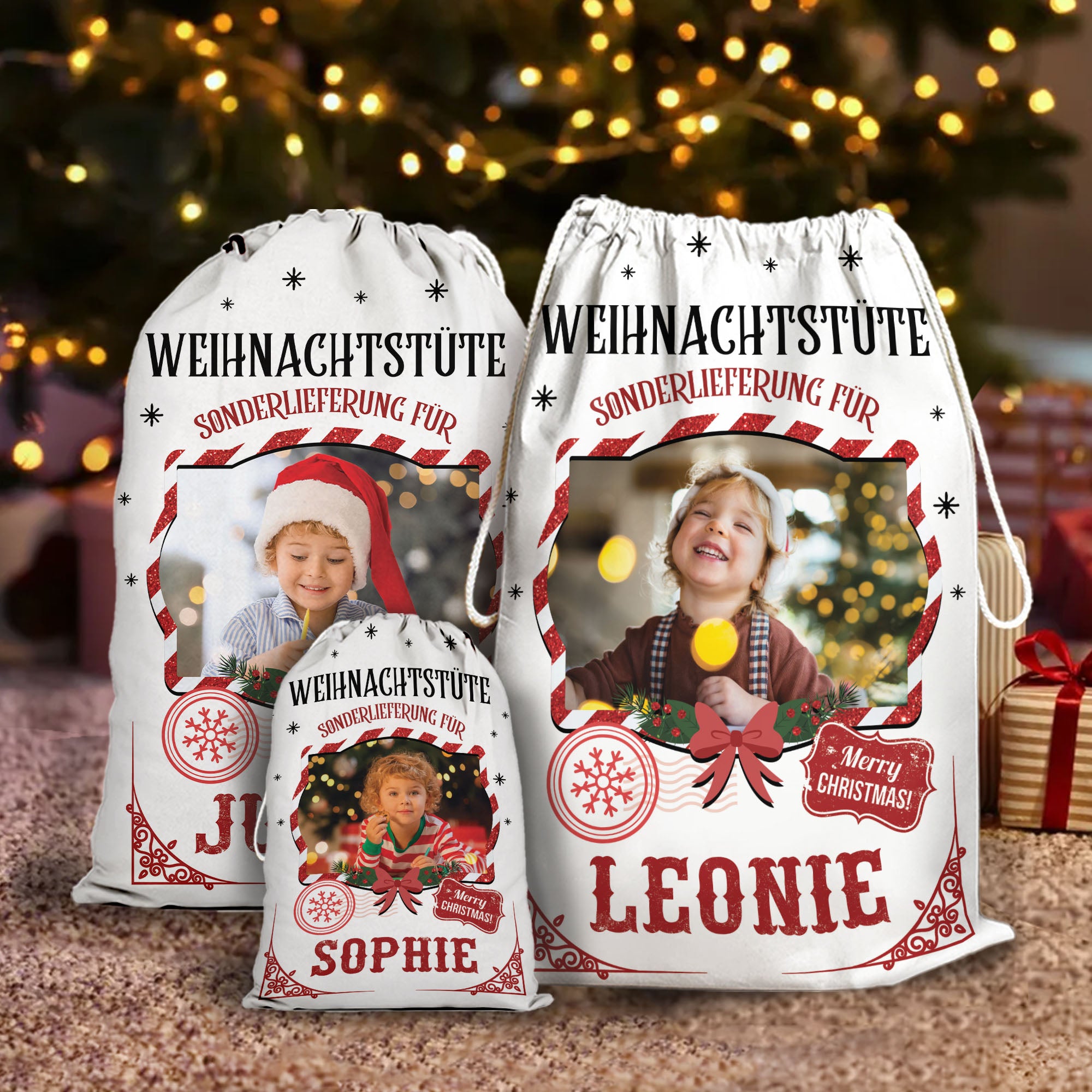 Weihnachts-Speziallieferung Weihnachts-Geschenktasche - Personalisierter Weihnachtsgeschenk Sack