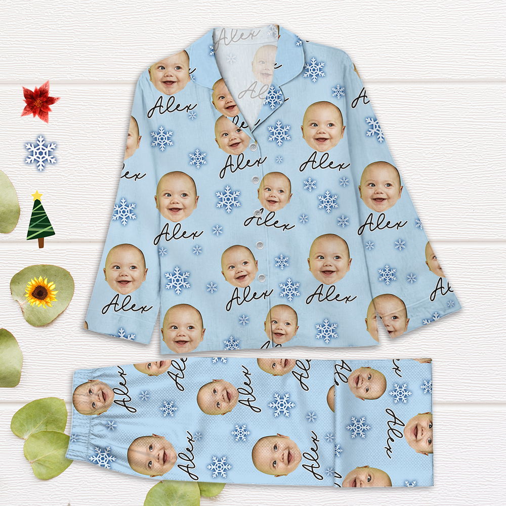 Personalisierte Foto-Weihnachtspyjamas – Passende Weihnachts-Pyjamas für die ganze Familie