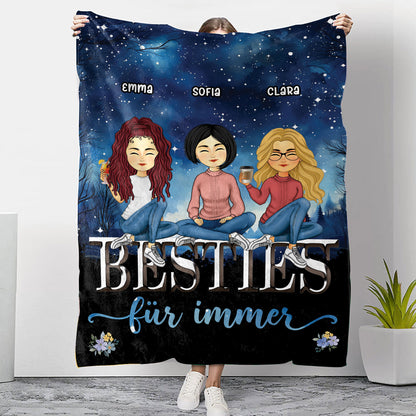 Personalisierte Besties Decke - Individuelle beste Freundin Decke - Geschenk für die beste Freundin