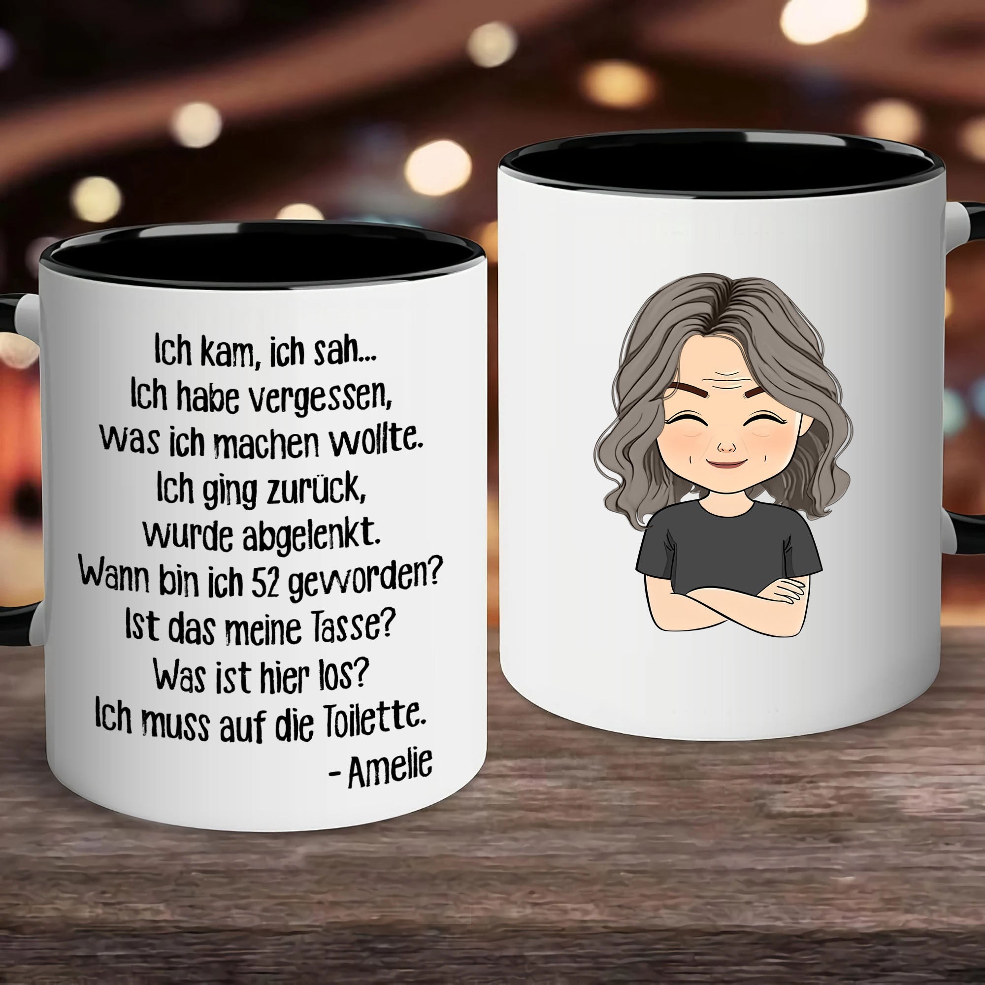 Personalisierte An Meine Oma Tasse - Individuelle Großmutter Tasse Mit Namen - Lustiges Geschenk für Ältere