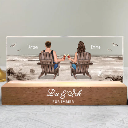 Du & Ich FÜR IMMER – Acryl-Nachtlicht – Personalisiertes LED-Nachtlicht