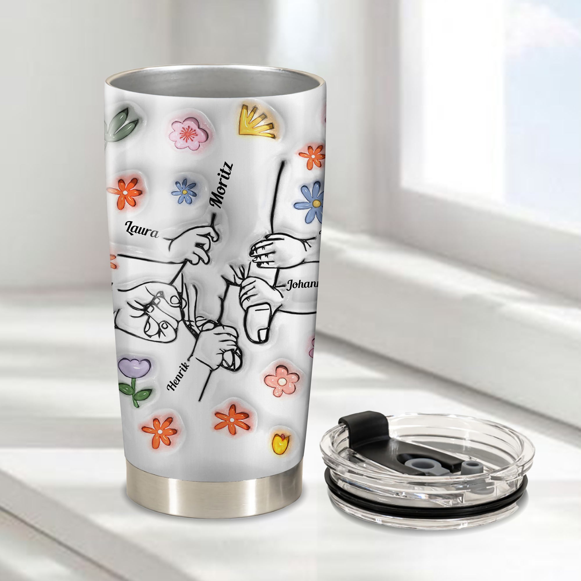 Die beste Mutter aller Zeiten - Personalisierter 3D-Effekt Tumbler - Personalisierter 20oz Tumbler