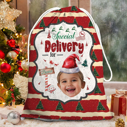 Glitzernde Weihnachts-Sonderlieferung Geschenksack - Personalisierter Weihnachtsmannsack für Kinder und Erwachsene und Tiere