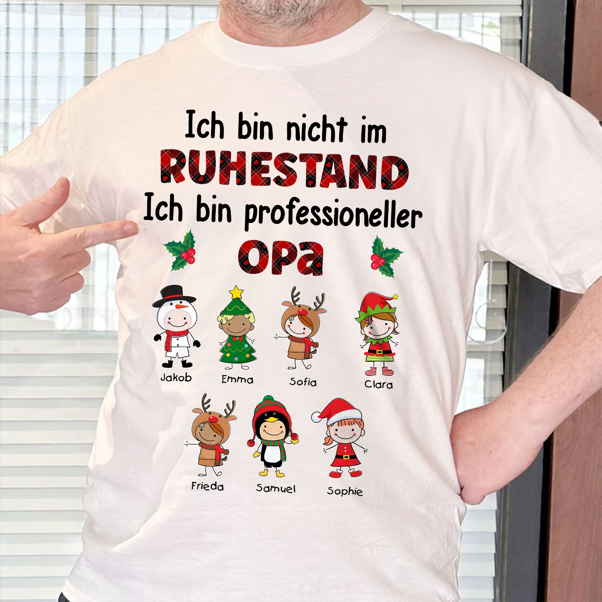 Personalisiertes Nicht Im Ruhestand T-Shirt - Individuelles T-Shirt für Opa Papa - Weihnachtsgeschenk für Opa Papa