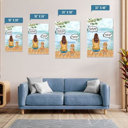 Ich Vermisse Dich – Personalisierte Leinwand, Individuelles Geschenk für Hundeliebhaber, Erinnerungsgeschenk