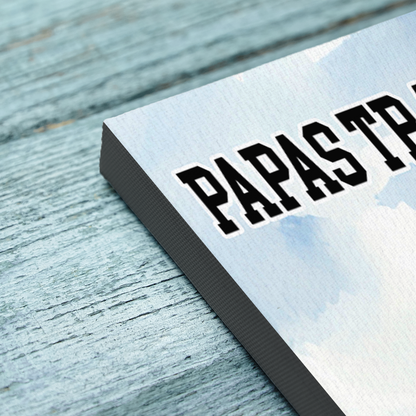 Papas Traummannschaft - Personalisierte Leinwand, Erinnerungsgeschenk