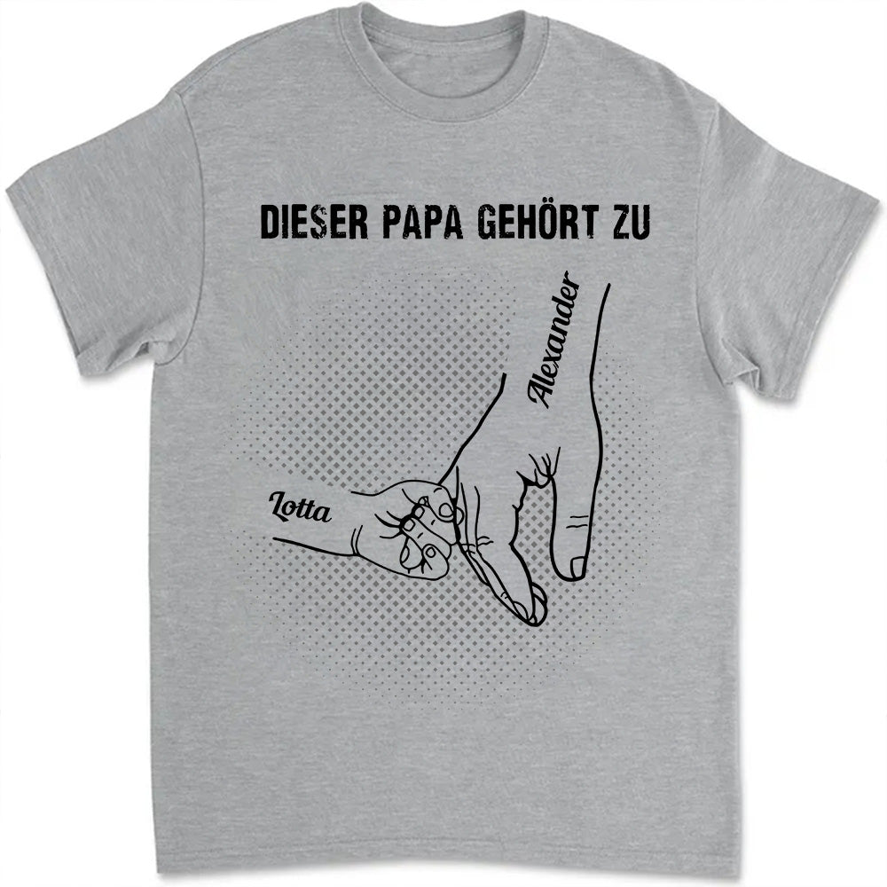 Dieser Papa gehört zu T-Shirt - Individuelles T-Shirt für Hundepapa - Weihnachtsgeschenk für Hundeliebhaber