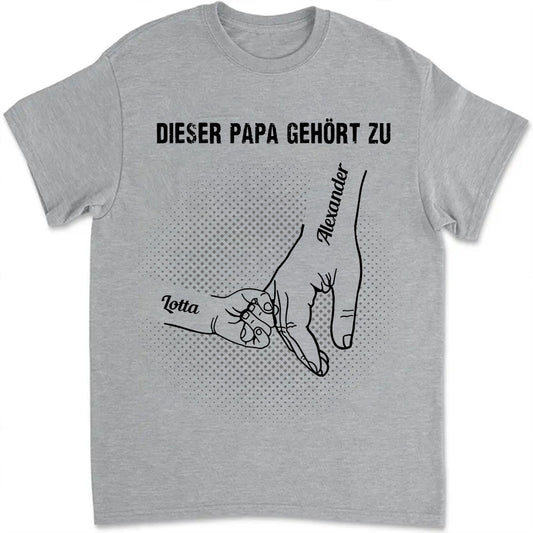 Dieser Papa gehört zu T-Shirt - Individuelles T-Shirt für Hundepapa - Weihnachtsgeschenk für Hundeliebhaber