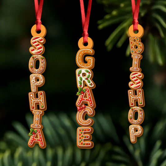 Custom Name Wood Ornament - Wood Ornament 2 Layered
