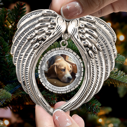 Gedenkengel Flügel Weihnachtsbaumornament – Himmelsandenken – Erinnerung an einen geliebten Menschen