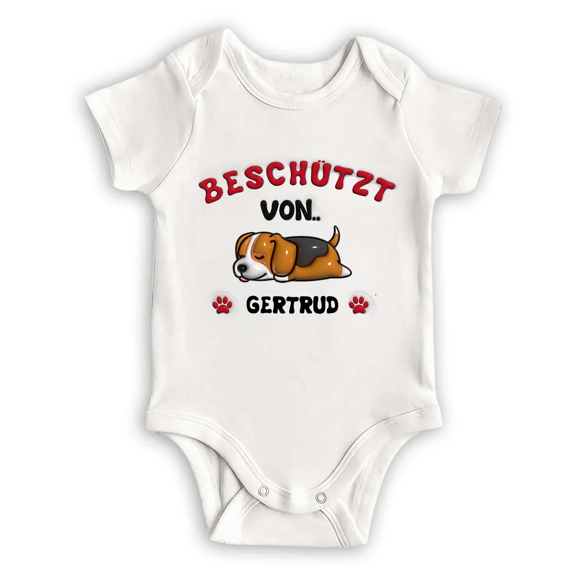 Beschützt von Haustiere Foto - Personalisierte benutzerdefinierte Baby Body