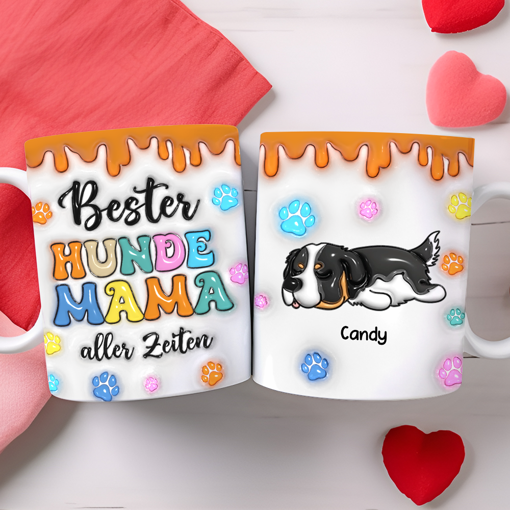 Bester Hundemama aller Zeiten - Personalisierte individuelle Tasse