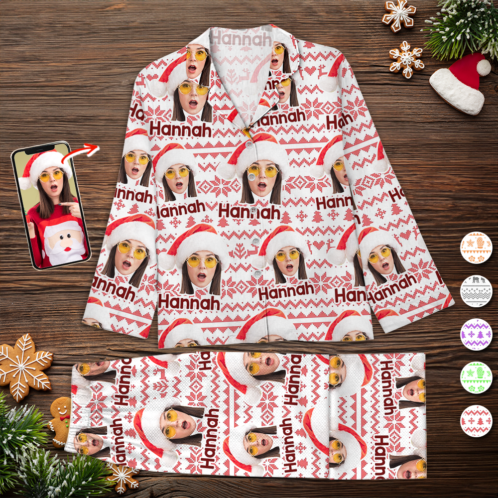 Individueller Foto-Pyjama – Personalisiertes Weihnachtsgeschenk für Hunde und Katzen für Tierliebhaber Schlafanzug