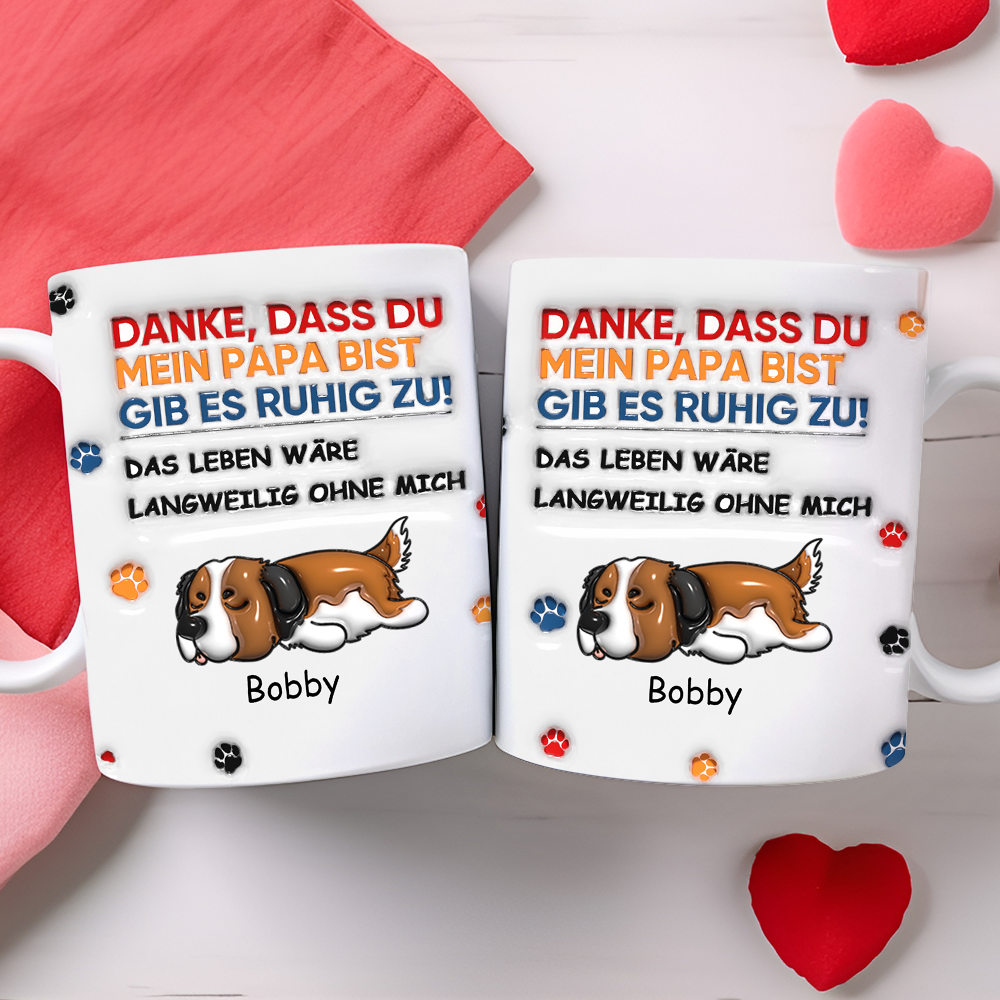 Danke, dass du mein Papa bist - Personalisierte individuelle Tasse