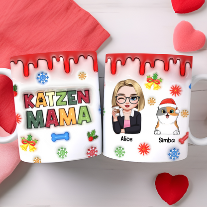Personalisierte Katzenmama/Katzenpapa Tasse - Geschenke für Tierbesitzer - Tierliebhaber - Katzenliebhaber Tasse