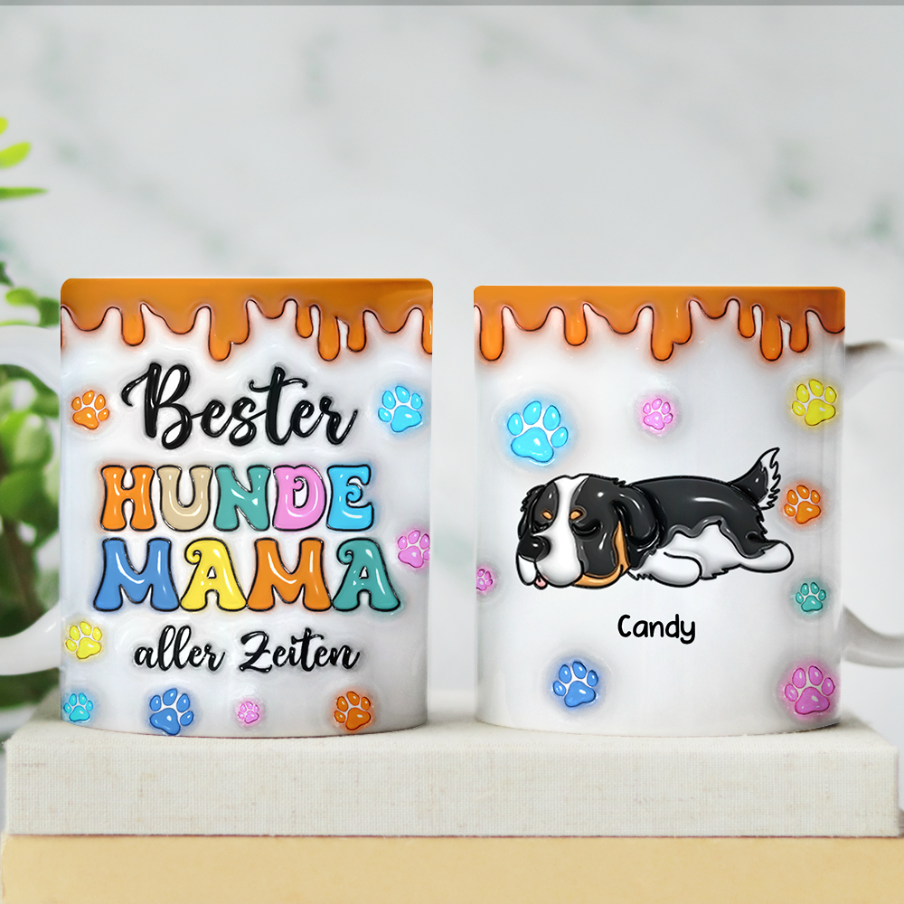 Bester Hundemama aller Zeiten - Personalisierte individuelle Tasse