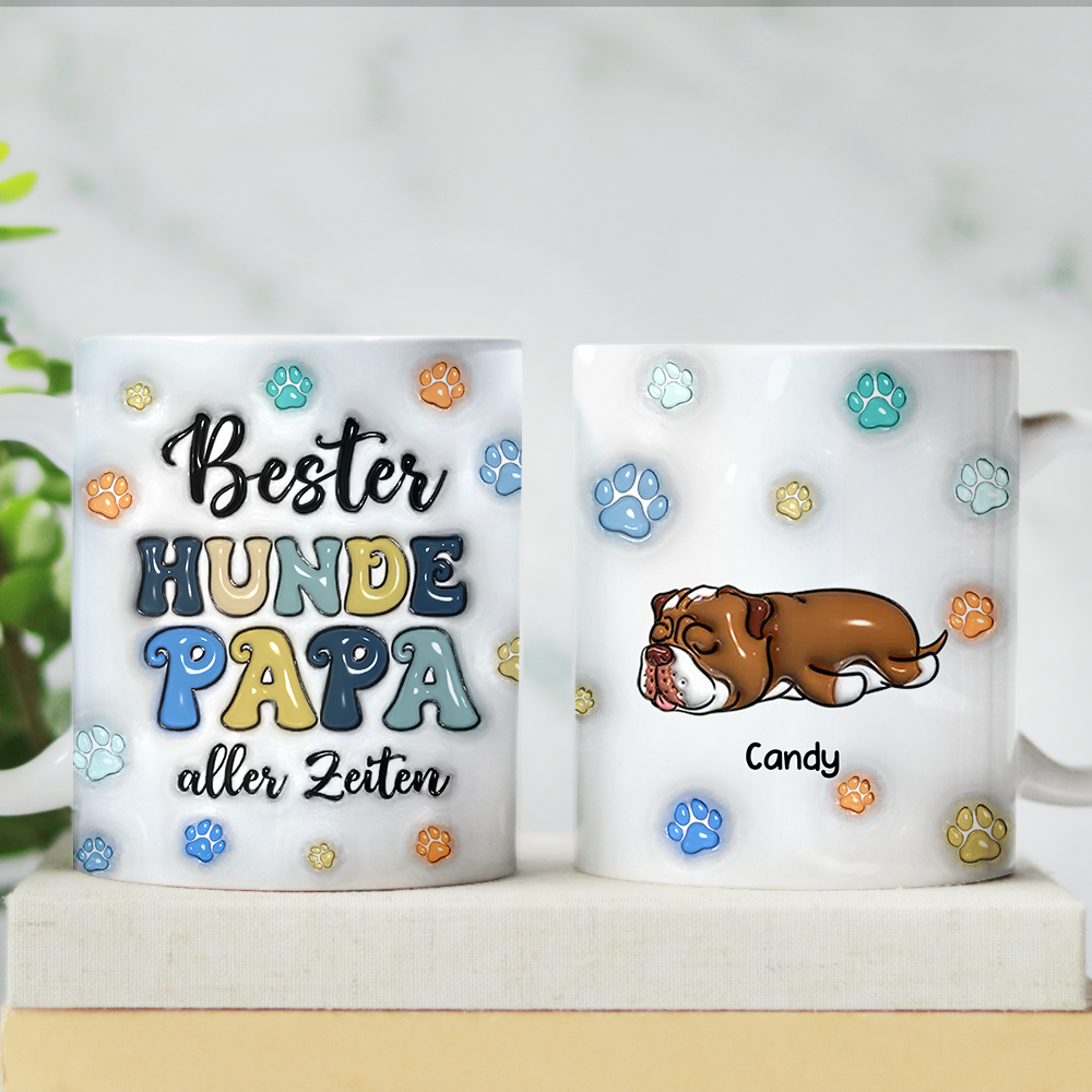 Bester Hundepapa aller Zeiten - Personalisierte individuelle Tasse