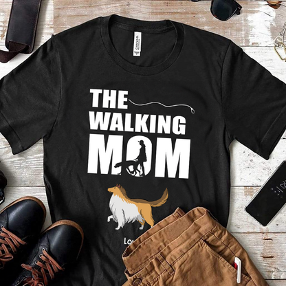 Walking Dog T-Shirt - Individuelles Unisex T-Shirt für Hundeliebhaber und Hundebesitzer - Geschenk für Tierliebhaber