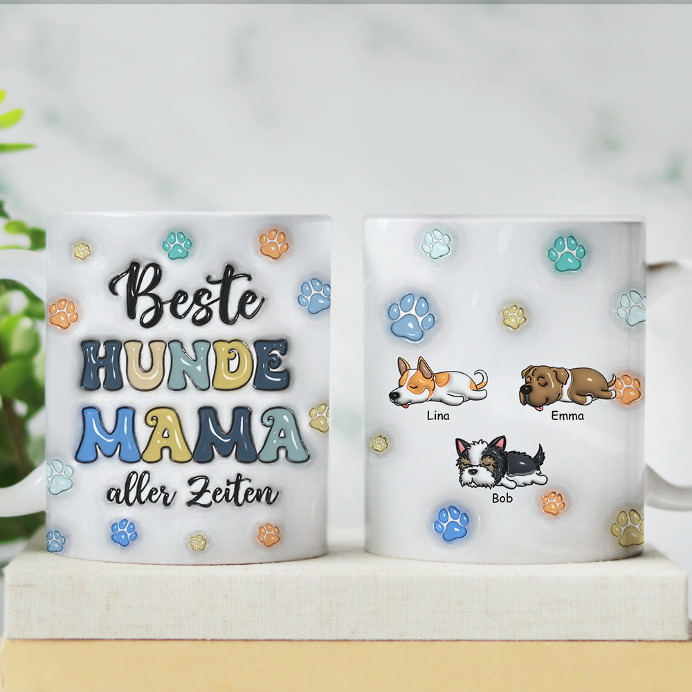 Bester Hundepapa aller Zeiten - Personalisierte individuelle Tasse