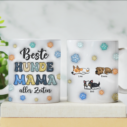 Bester Hundepapa aller Zeiten - Personalisierte individuelle Tasse