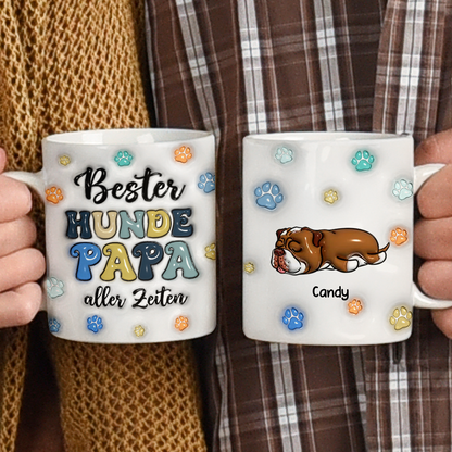 Bester Hundepapa aller Zeiten - Personalisierte individuelle Tasse