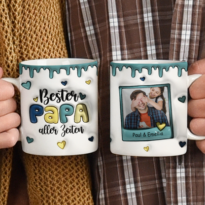 Bester Papa Mama aller Zeiten - Personalisierte individuelle Tasse